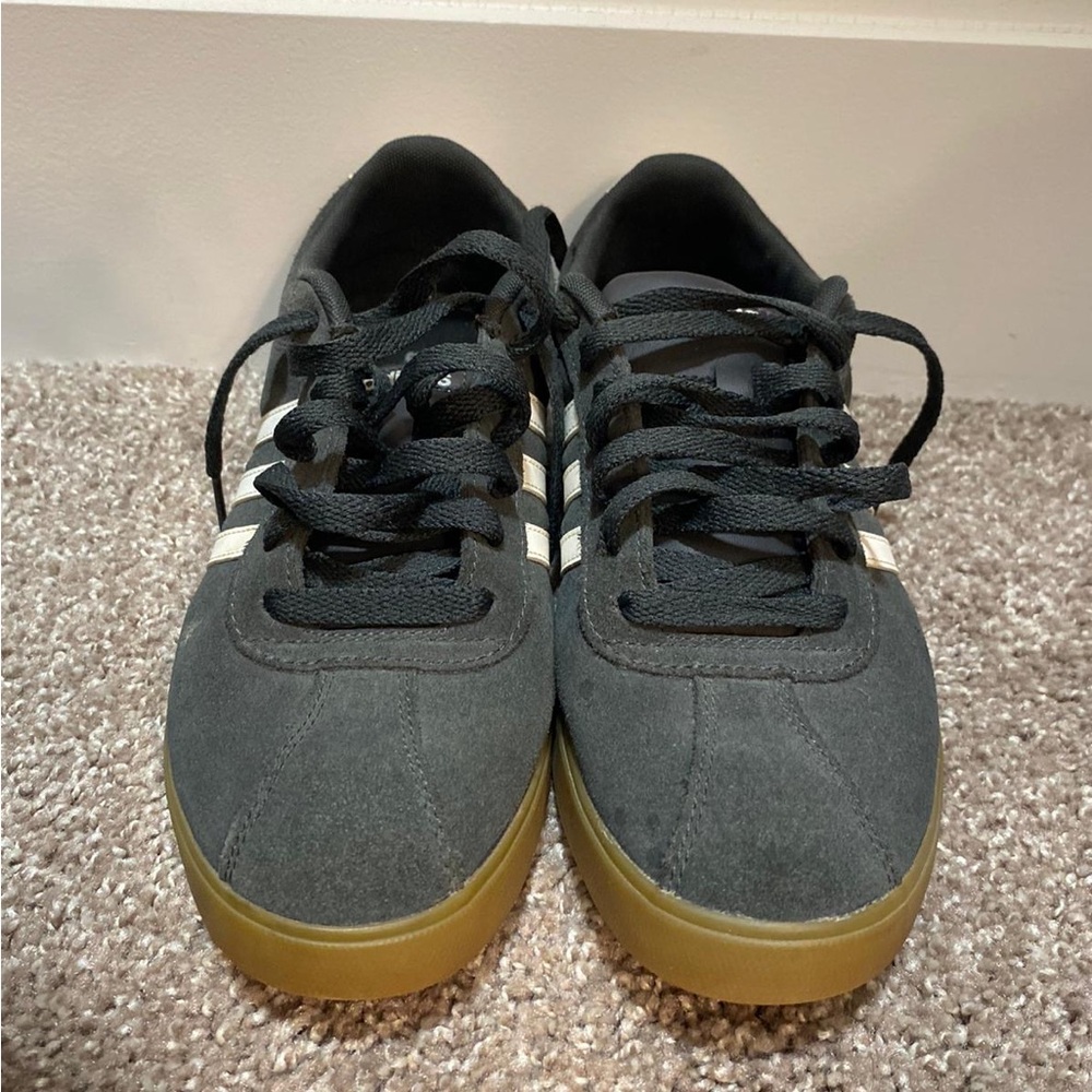 adidas Black and Gum Sole Sneakers